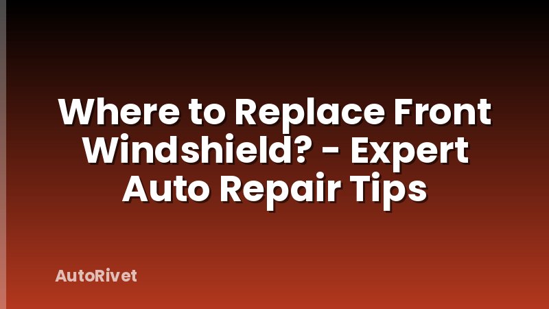 Where to Replace Front Windshield? - Expert Auto Repair Tips