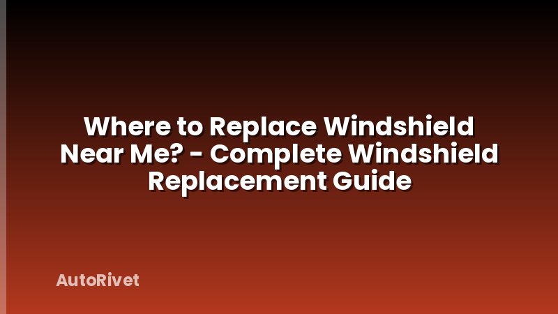Where to Replace Windshield Near Me? - Complete Windshield Replacement Guide