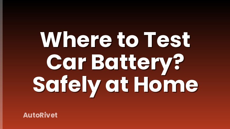 Where to Test Car Battery? Safely at Home