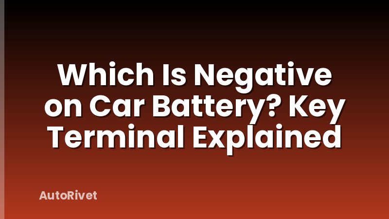 Which Is Negative on Car Battery? Key Terminal Explained