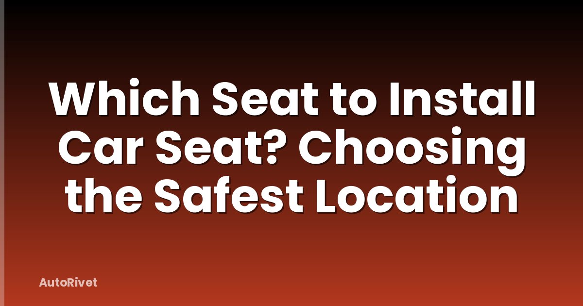 Which Seat to Install Car Seat? Choosing the Safest Location