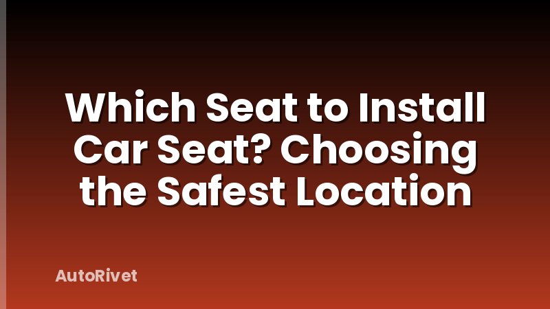 Which Seat to Install Car Seat? Choosing the Safest Location