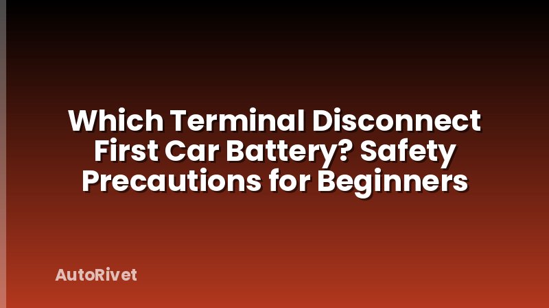 Which Terminal Disconnect First Car Battery? Safety Precautions for Beginners
