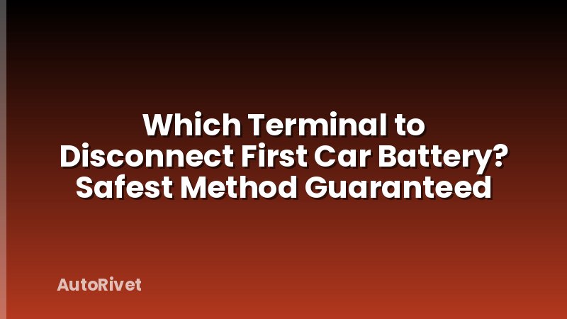 Which Terminal to Disconnect First Car Battery? Safest Method Guaranteed