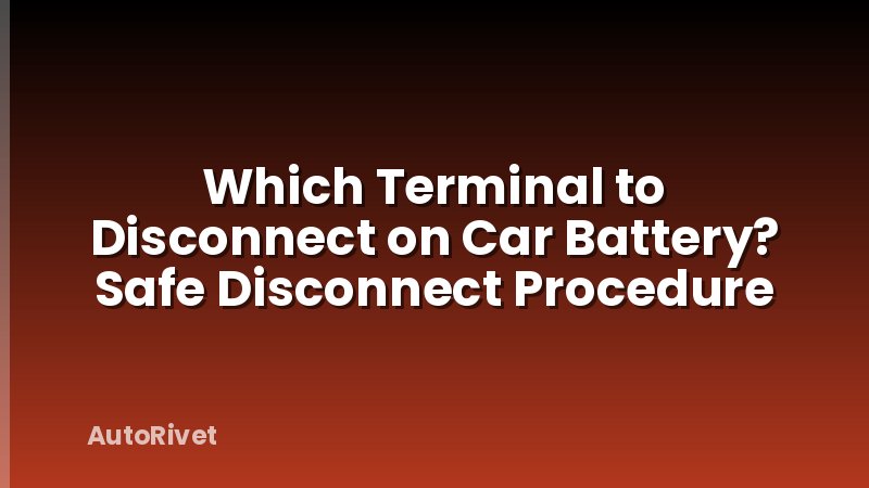 Which Terminal to Disconnect on Car Battery? Safe Disconnect Procedure