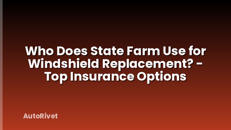 Who Does State Farm Use for Windshield Replacement? - Top Insurance Options