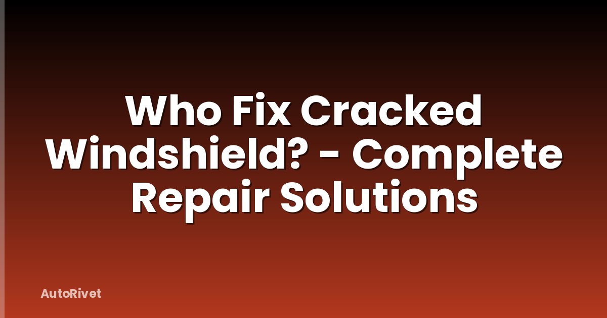 Who Fix Cracked Windshield? - Complete Repair Solutions