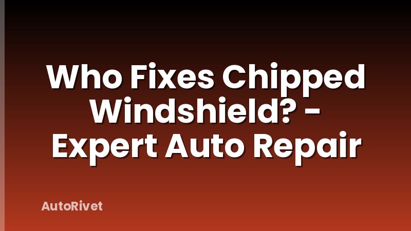 Who Fixes Chipped Windshield? - Expert Auto Repair