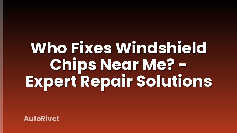 Who Fixes Windshield Chips Near Me? - Expert Repair Solutions