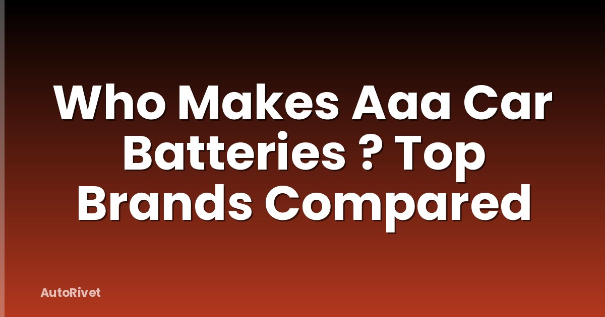 Who Makes Aaa Car Batteries ? Top Brands Compared