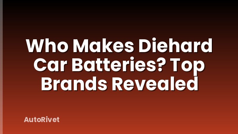 Who Makes Diehard Car Batteries? Top Brands Revealed