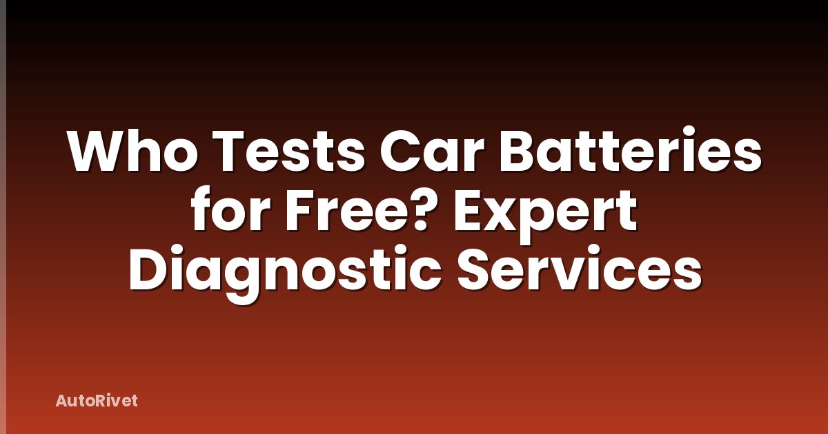 Who Tests Car Batteries for Free? Expert Diagnostic Services