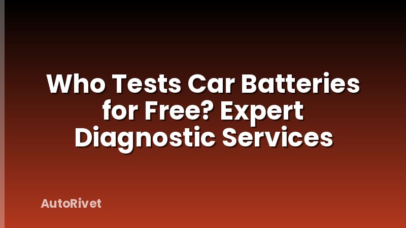 Who Tests Car Batteries for Free? Expert Diagnostic Services