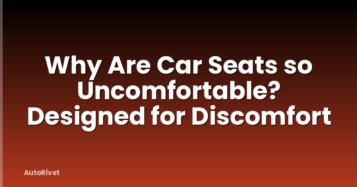 Why Are Car Seats so Uncomfortable? Designed for Discomfort