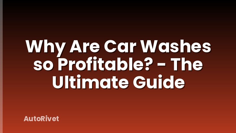 Why Are Car Washes so Profitable? - The Ultimate Guide