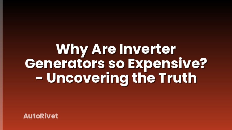 Why Are Inverter Generators so Expensive? - Uncovering the Truth