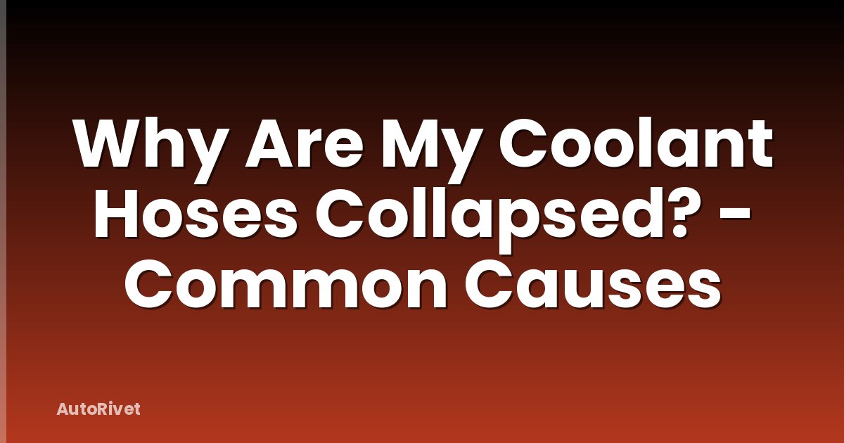 Why Are My Coolant Hoses Collapsed? - Common Causes