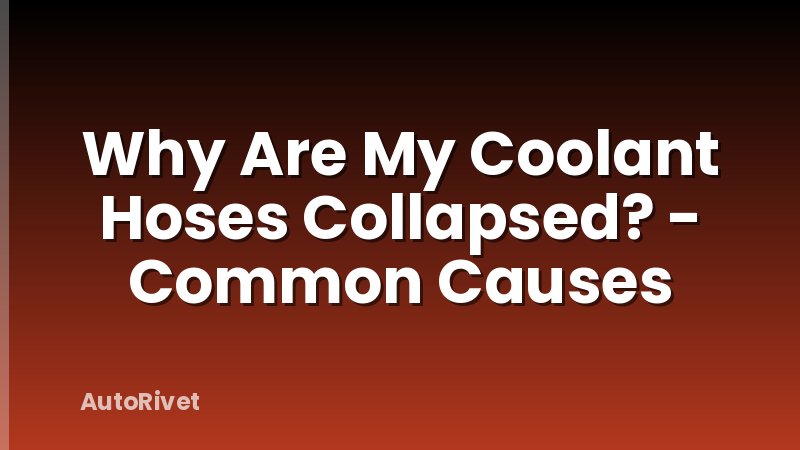 Why Are My Coolant Hoses Collapsed? - Common Causes
