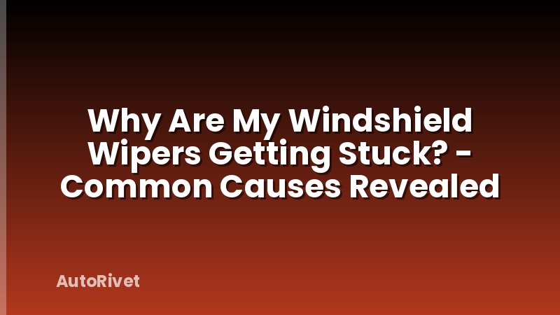 Why Are My Windshield Wipers Getting Stuck? - Common Causes Revealed