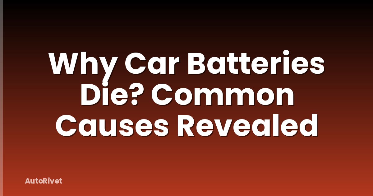 Why Car Batteries Die? Common Causes Revealed