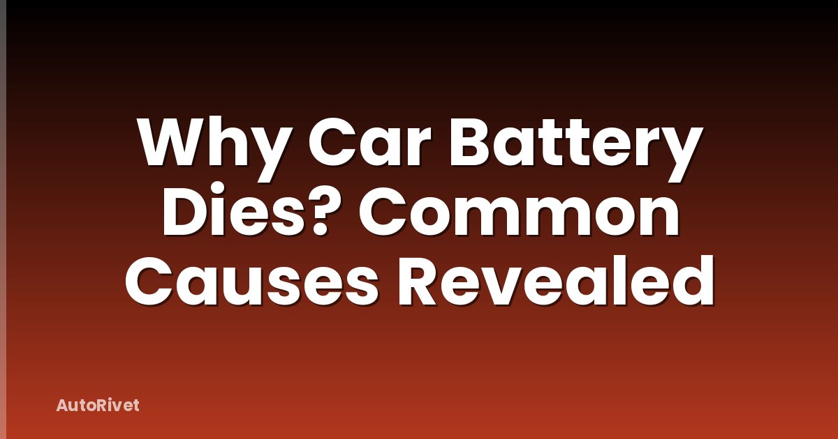 Why Car Battery Dies? Common Causes Revealed