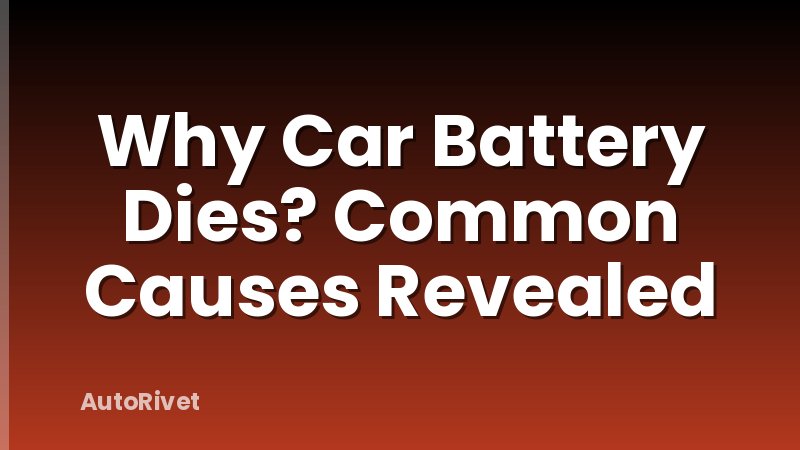 Why Car Battery Dies? Common Causes Revealed