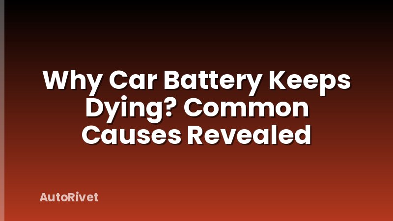 Why Car Battery Keeps Dying? Common Causes Revealed