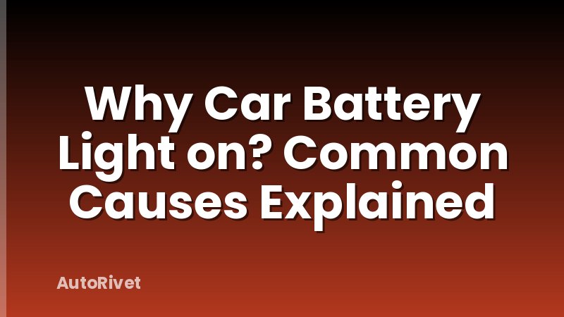 Why Car Battery Light on? Common Causes Explained