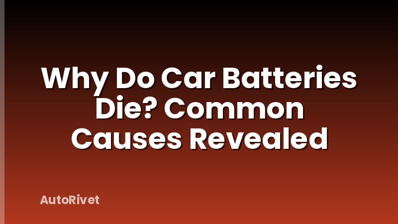 Why Do Car Batteries Die? Common Causes Revealed