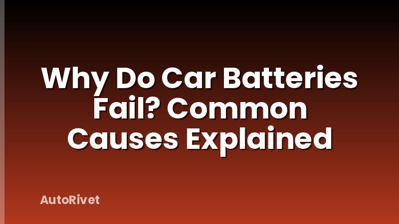 Why Do Car Batteries Fail? Common Causes Explained