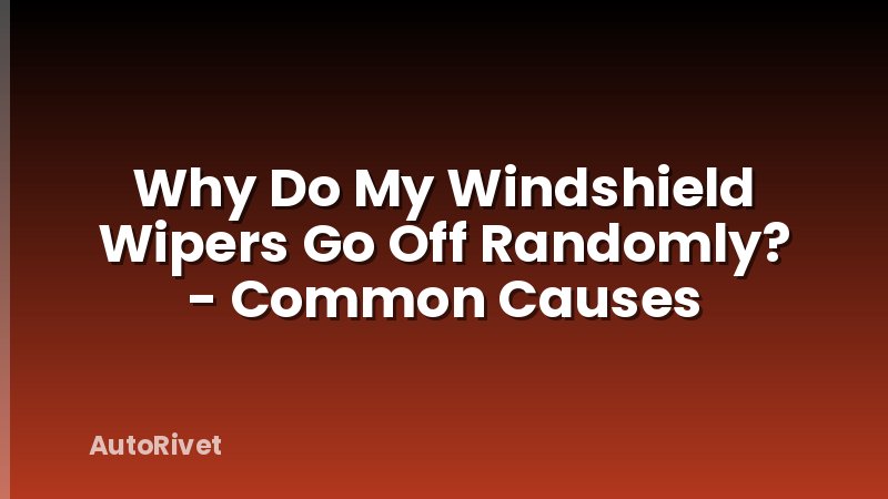 Why Do My Windshield Wipers Go Off Randomly? - Common Causes