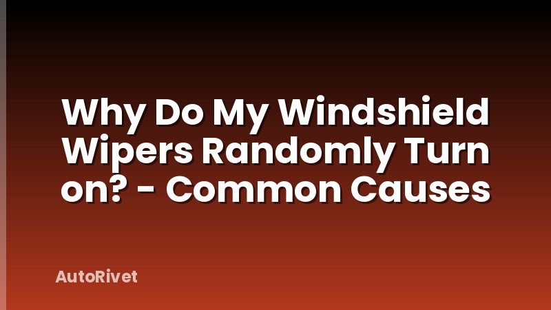 Why Do My Windshield Wipers Randomly Turn on? - Common Causes