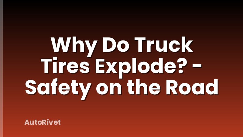 Why Do Truck Tires Explode? - Safety on the Road