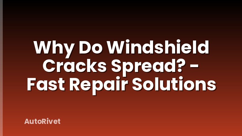 Why Do Windshield Cracks Spread? - Fast Repair Solutions