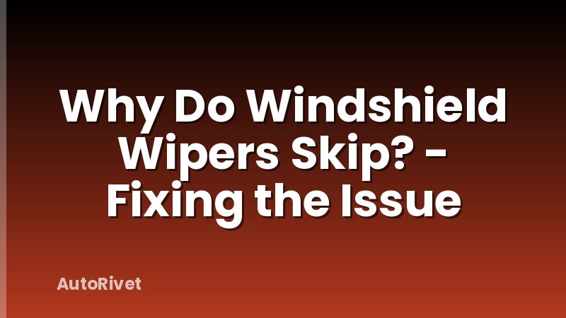 Why Do Windshield Wipers Skip? - Fixing the Issue
