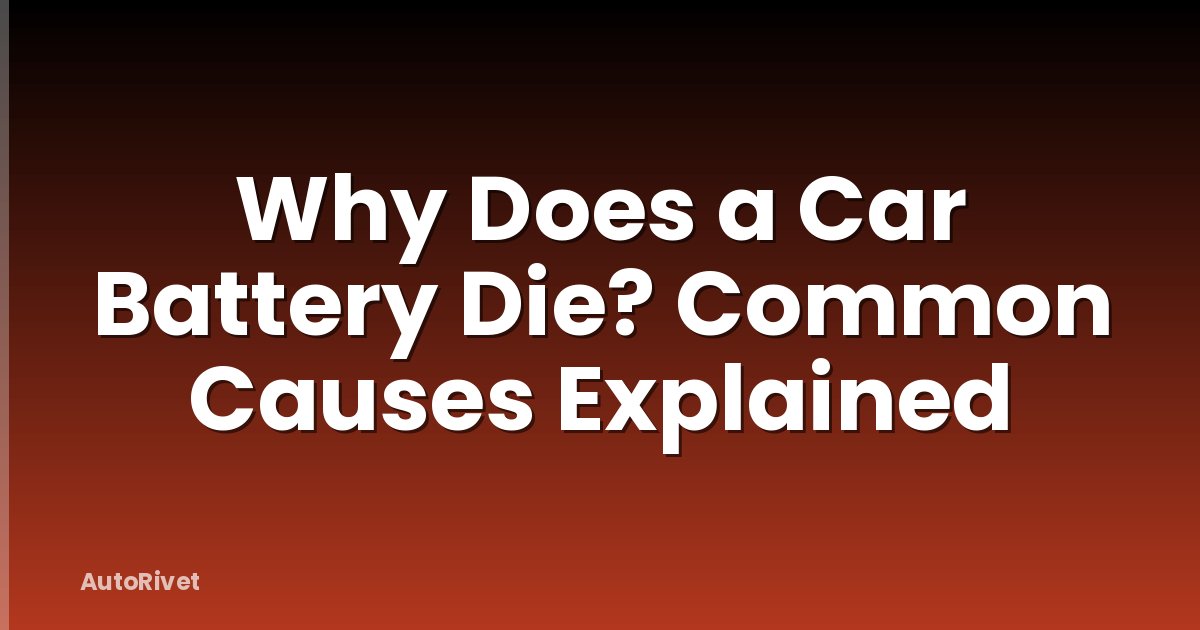 Why Does a Car Battery Die? Common Causes Explained