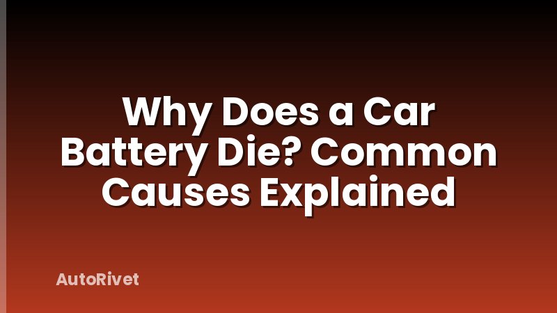 Why Does a Car Battery Die? Common Causes Explained