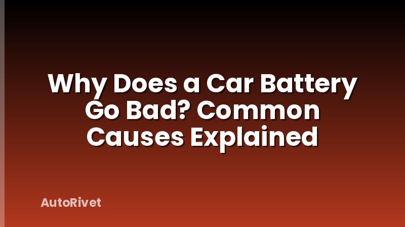 Why Does a Car Battery Go Bad? Common Causes Explained