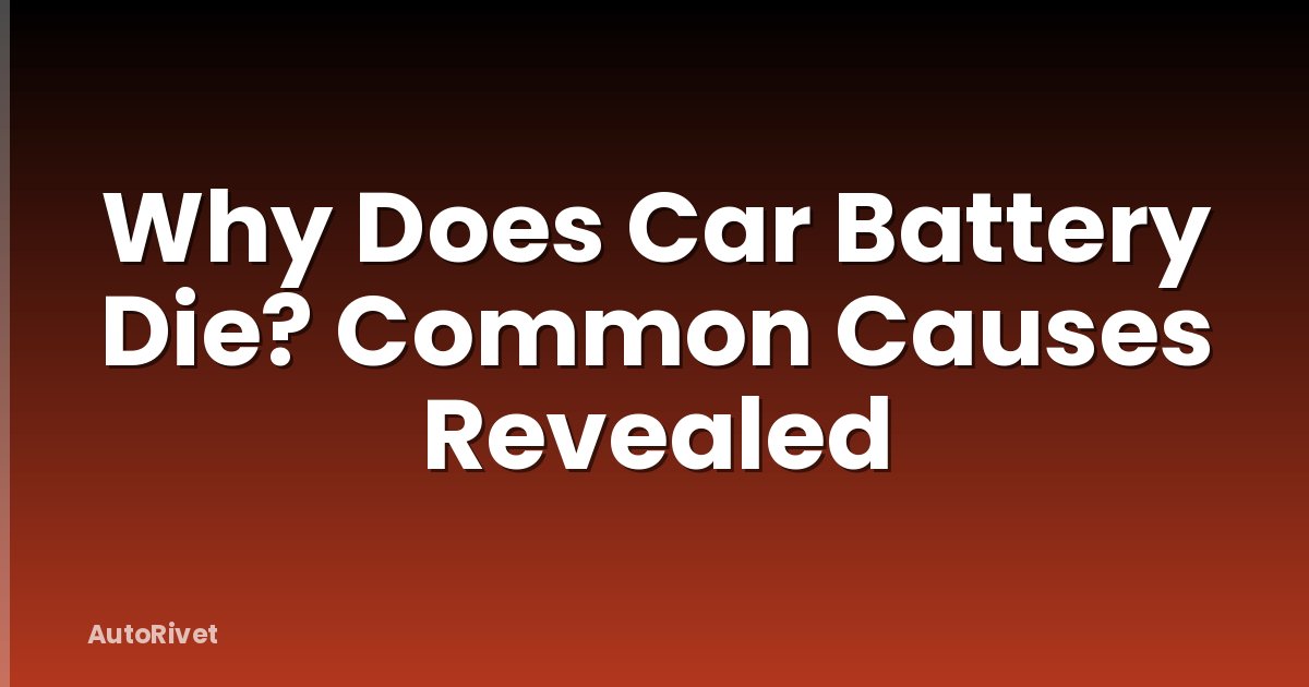 Why Does Car Battery Die? Common Causes Revealed