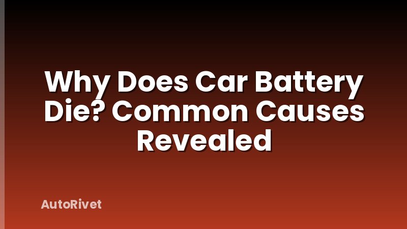 Why Does Car Battery Die? Common Causes Revealed