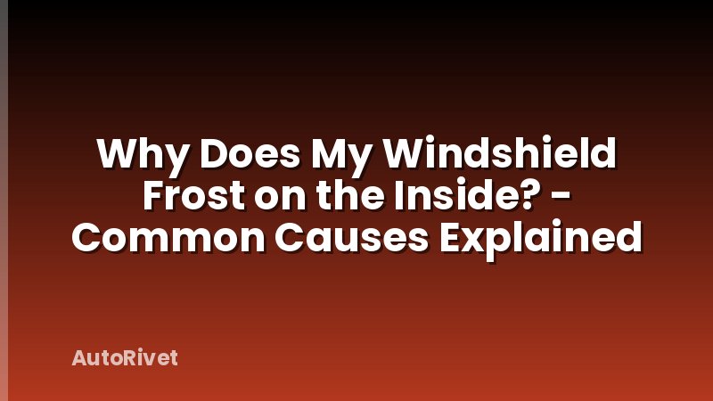 Why Does My Windshield Frost on the Inside? - Common Causes Explained