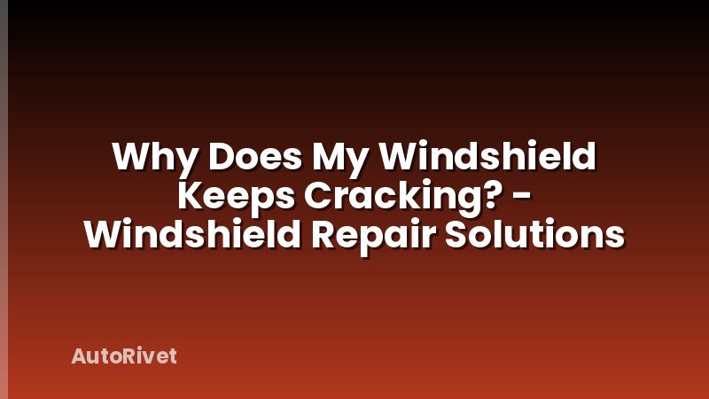 Why Does My Windshield Keeps Cracking? - Windshield Repair Solutions