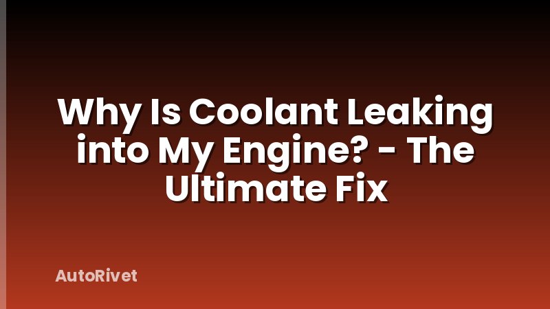 Why Is Coolant Leaking into My Engine? - The Ultimate Fix