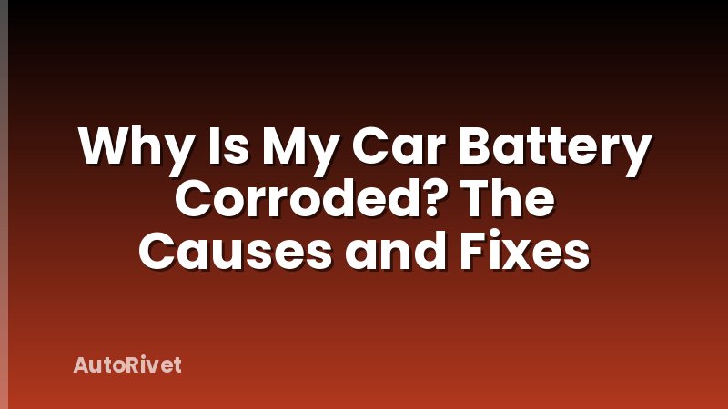 Why Is My Car Battery Corroded? The Causes and Fixes