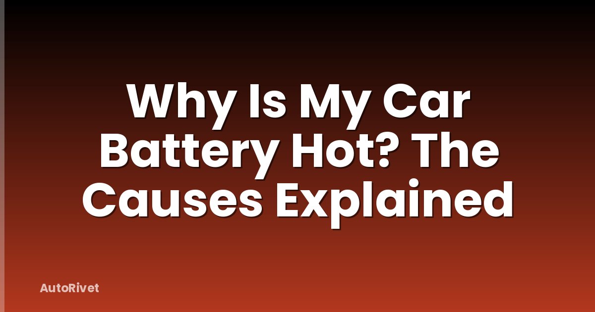 Why Is My Car Battery Hot? The Causes Explained