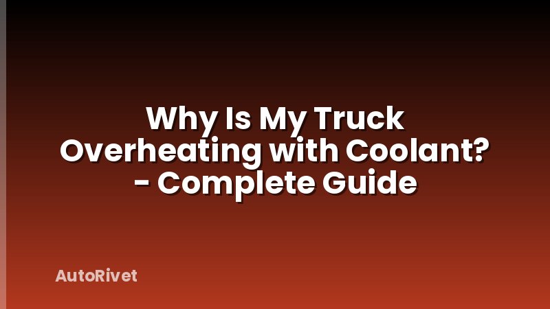 Why Is My Truck Overheating with Coolant? - Complete Guide
