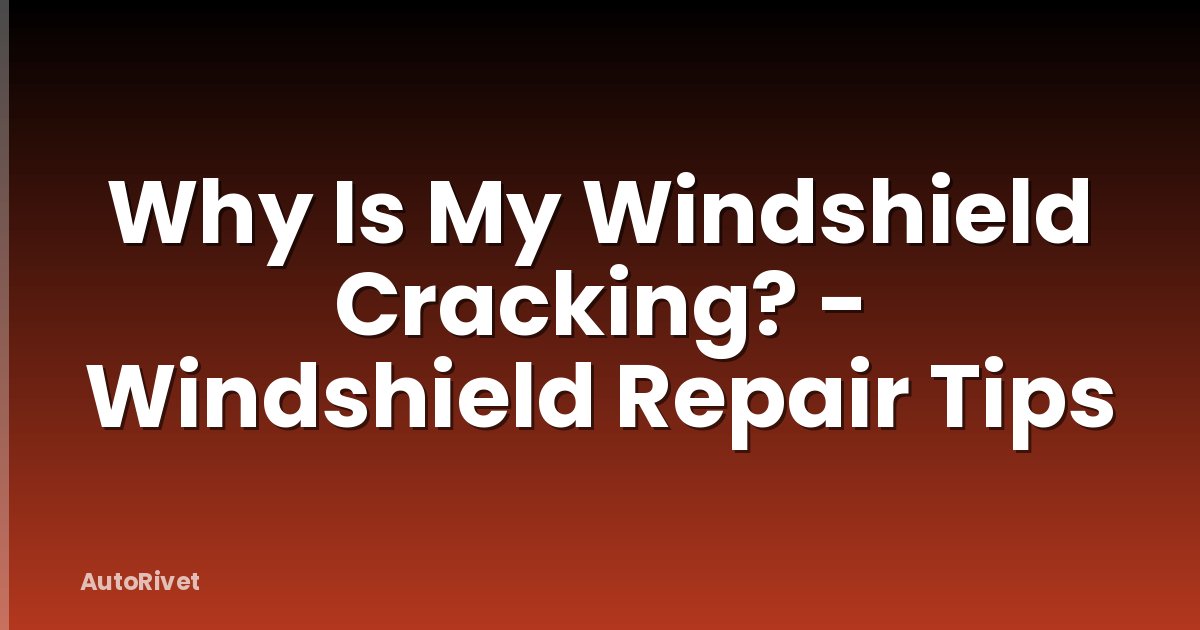 Why Is My Windshield Cracking? - Windshield Repair Tips