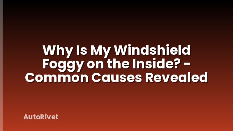 Why Is My Windshield Foggy on the Inside? - Common Causes Revealed
