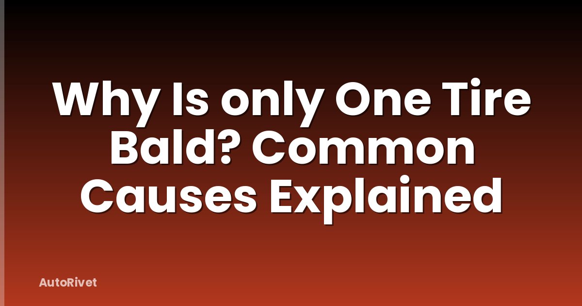 Why Is only One Tire Bald? Common Causes Explained