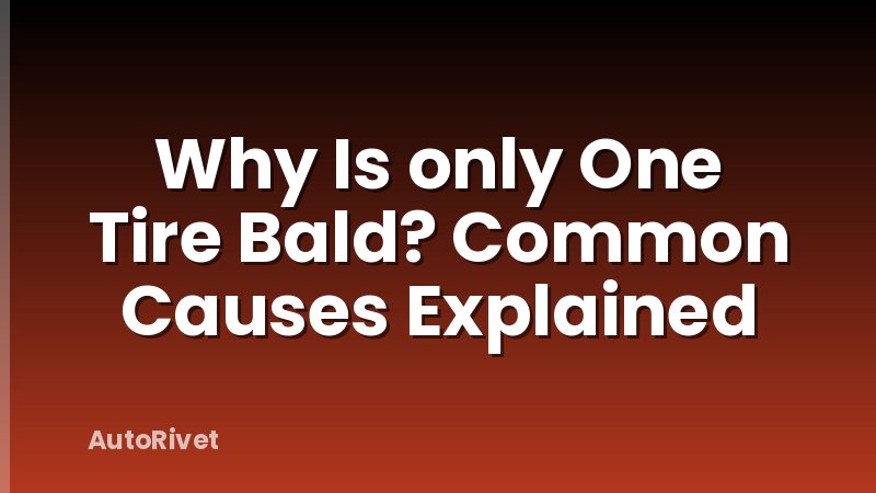 Why Is only One Tire Bald? Common Causes Explained
